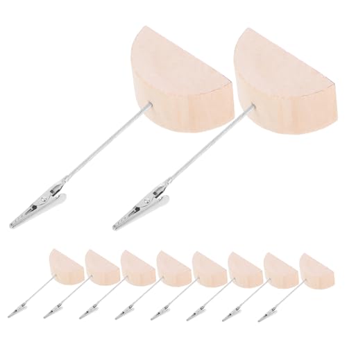 WEKAMOS 10 Stück Teiliges Vintage Holz Memo Clips Kartenhalter mit Stabilem Clip Kreativer Zettelhalter für Schreibtisch für Fotos Notizen Karten Zuverlässiger Halt Dekoratives Accessoire von WEKAMOS