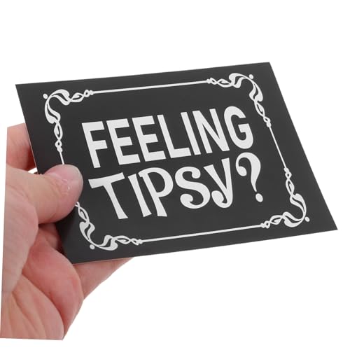 WEKAMOS 10 Stück Teiliges Wasserdichter Feeling Tipsy Etiketten für Bar und Restaurant Leicht Tragbare Klare Aufkleber zum Beschriften und Kommunizieren Robust und Langlebig für Feuchte WEKAMOS 10 Stück Teiliges Wasserdichter Feeling Tipsy Etiketten für Bar und Restaurant Leicht Tragbare Klare Aufkleber zum Beschriften und Kommunizieren Robust und Langlebig für Feuchte von WEKAMOS