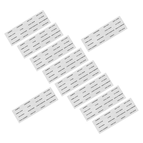 WEKAMOS 10 Stück Teiliges Wasserdichter Kosmetischer Flaschenetiketten Transparente Aufkleber zur Praktischen Unterteilung und Klassifizierung von Reise und Pflegeflaschen von WEKAMOS