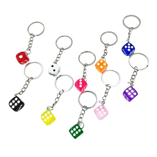 WEKAMOS 10 Stück Teiliges Würfel Schlüsselanhänger Bunte Resin Würfel Anhänger Langlebiger Glücksbringer für Schlüsselbund Vielseitige Deko für Taschen und Schule für Freunde WEKAMOS 10 Stück Teiliges Würfel Schlüsselanhänger Bunte Resin Würfel Anhänger Langlebiger Glücksbringer für Schlüsselbund Vielseitige Deko für Taschen und Schule für Freunde von WEKAMOS