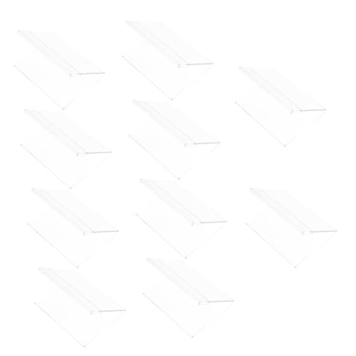 WEKAMOS 10 Stück Transparente Acryl Visitenkartenhalter für Schreibtisch oder Konferenz Robuste Namensschild Ständer für Büro Leicht Doppelseitig für Veranstaltungen von WEKAMOS