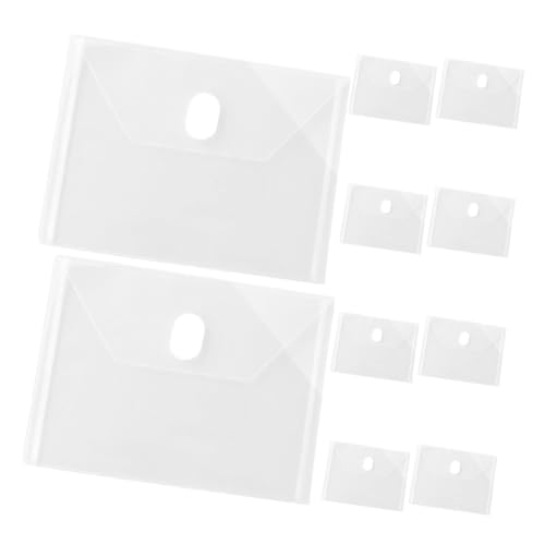 WEKAMOS 10 Stück Transparente Dokumentenmappe Wiederverwendbare Aufbewahrungstaschen für Quittungen und Papiere Leicht und Vielseitig für Büro Schule Zuhause von WEKAMOS