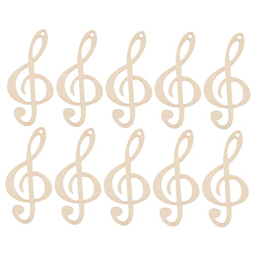 WEKAMOS 10 Stück Unbehandelte Holzscheiben Musiknotenform für DIY Bastelprojekte und Kreative Dekorationen Holz WEKAMOS 10 Stück Unbehandelte Holzscheiben Musiknotenform für DIY Bastelprojekte und Kreative Dekorationen Holz von WEKAMOS