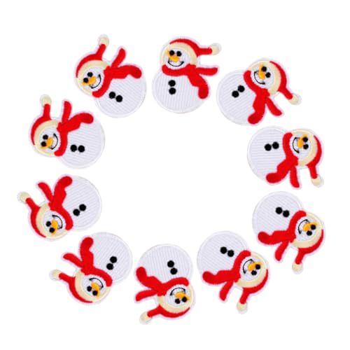 WEKAMOS 10 Stück Weihnachts Patches Schneemann Aufbügler Bestickte Applikationen Weiß Festliche Motive Zum Aufnähen Und Reparieren Von Kleidung Für Weihnachtsdeko Und Bastelprojekte WEKAMOS 10 Stück Weihnachts Patches Schneemann Aufbügler Bestickte Applikationen Weiß Festliche Motive Zum Aufnähen Und Reparieren Von Kleidung Für Weihnachtsdeko Und Bastelprojekte von WEKAMOS
