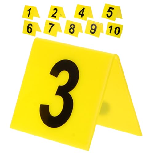 WEKAMOS 10 Stück Wiederverwendbare Doppelseitige Tischnummern für Veranstaltungen Detektivspiele und Kompakte Tischschilder mit Modernem Design WEKAMOS 10 Stück Wiederverwendbare Doppelseitige Tischnummern für Veranstaltungen Detektivspiele und Kompakte Tischschilder mit Modernem Design von WEKAMOS