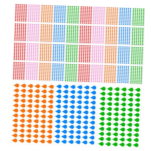 WEKAMOS 100 Blatt Index-tab Aufkleber in Tropfenform Farben Je Beschreibbare Tintenresistente Klebeetiketten aus Kupferdruckpapier für Planer Scrapbooking Notizbücher und Diy-projekte von WEKAMOS