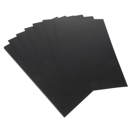 WEKAMOS 100 Blatt Schwarzes Kartonpapier Dickes Zeichenpapier für Malen Basteln Scrapbooking Glatte Oberfläche Robustes Kartonmaterial Vielseitig für Marker und Buntstifte von WEKAMOS