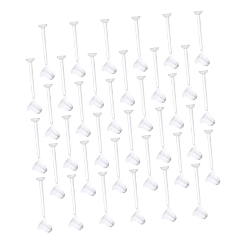 WEKAMOS 100 Paare Ohrring Verschlüsse Transparent Earring Safety Backs Kunststoff Earring Caps Locking Stoppers für Ohrstecker DIY Schmuckherstellung Zubehör von WEKAMOS