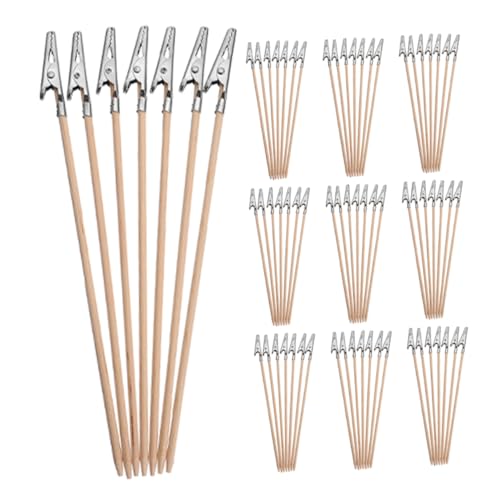 WEKAMOS 100 Stück Alligator Clips mit Bambusgriff Robuste Metallklammern für Foto Poster und Kartenhalter für Modellbemalung Bastelprojekte und DIY Anwendungen WEKAMOS 100 Stück Alligator Clips mit Bambusgriff Robuste Metallklammern für Foto Poster und Kartenhalter für Modellbemalung Bastelprojekte und DIY Anwendungen von WEKAMOS