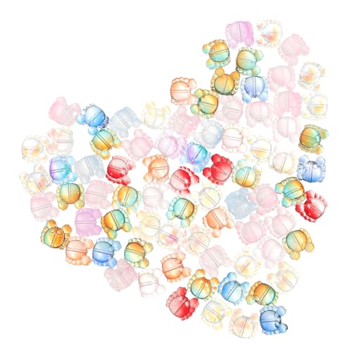 WEKAMOS 100 Stück Bunte Glasperlen Krabbenform Schmuckperlen DIY Armband Anhänger Bastelperlen zum Auffädeln für Halskette und Modeschmuck WEKAMOS 100 Stück Bunte Glasperlen Krabbenform Schmuckperlen DIY Armband Anhänger Bastelperlen zum Auffädeln für Halskette und Modeschmuck von WEKAMOS