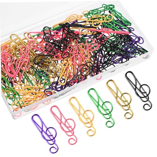 WEKAMOS 100 Stück Bunte Metall Büroklammern Musiknotenform Farben Zufällig Langlebige Spezielle Papierklammern für Dokumente Memo Fotos Bürobedarf Zufällige Farbe Zufällige Farbe WEKAMOS 100 Stück Bunte Metall Büroklammern Musiknotenform Farben Zufällig Langlebige Spezielle Papierklammern für Dokumente Memo Fotos Bürobedarf Zufällige Farbe Zufällige Farbe von WEKAMOS