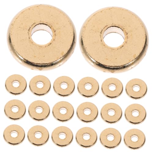 WEKAMOS 100 Stück Flache Kupfer Abstandshalter Perlen Schmuckperlen für DIY Bastelperlen Armbänder Halsketten Schmuckherstellung Zubehör WEKAMOS 100 Stück Flache Kupfer Abstandshalter Perlen Schmuckperlen für DIY Bastelperlen Armbänder Halsketten Schmuckherstellung Zubehör von WEKAMOS