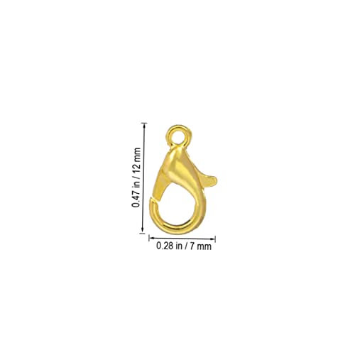WEKAMOS 100 Stück Goldene Karabinerverschlüsse Gebogen Langlebig für DIY Schmuckherstellung Armband Halskette Verschluss Karabiner Verschlüsse Zubehör WEKAMOS 100 Stück Goldene Karabinerverschlüsse Gebogen Langlebig für DIY Schmuckherstellung Armband Halskette Verschluss Karabiner Verschlüsse Zubehör von WEKAMOS