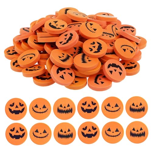 WEKAMOS 100 Stück Halloween Radiergummis Kreative Mini-kürbis-radierer Schonend zu Papier Tragbar Vielseitiges für Schüler Partygeschenke Klassenraum-belohnungen Herbst und Erntedank WEKAMOS 100 Stück Halloween Radiergummis Kreative Mini-kürbis-radierer Schonend zu Papier Tragbar Vielseitiges für Schüler Partygeschenke Klassenraum-belohnungen Herbst und Erntedank von WEKAMOS