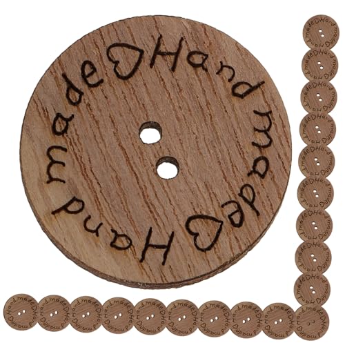 WEKAMOS 100 Stück Holzknöpfe Robuste Handgefertigte DIY Knöpfe für Mäntel Strickjacken Bastelprojekte Strapazierfähig und Dekorativ zum Annähen und Verzieren WEKAMOS 100 Stück Holzknöpfe Robuste Handgefertigte DIY Knöpfe für Mäntel Strickjacken Bastelprojekte Strapazierfähig und Dekorativ zum Annähen und Verzieren von WEKAMOS