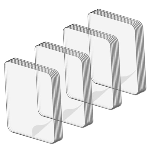 WEKAMOS 100 Stück Nano Doppeltes Klebeband Transparent Stark Haftend Wandklebeband Selbstklebend Quadratisch Spurlos Fixierband für Dekoration und Befestigung von WEKAMOS