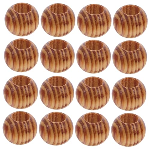 WEKAMOS 100 Stück Natürliche Holzperlen Großer Durchmesser Runde Spacer Perlen für DIY Schmuck Halskette Armband Basteln Vielseitig Einsetzbar WEKAMOS 100 Stück Natürliche Holzperlen Großer Durchmesser Runde Spacer Perlen für DIY Schmuck Halskette Armband Basteln Vielseitig Einsetzbar von WEKAMOS