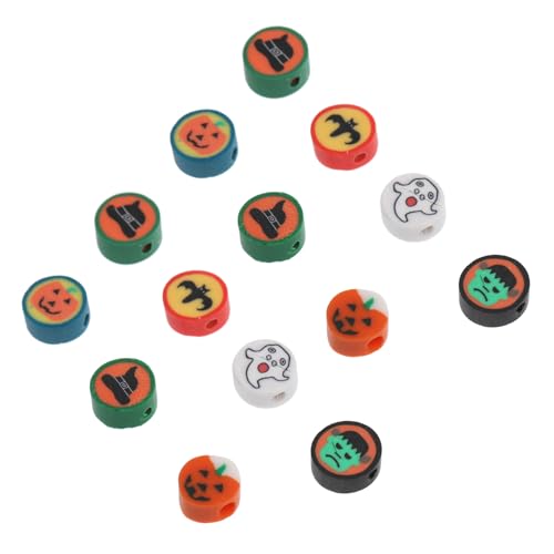 WEKAMOS 100 Stück Polymer Clay Slices Halloween Style DIY Perlen für Armbänder Halsketten Basteln Lose Perlen Mix WEKAMOS 100 Stück Polymer Clay Slices Halloween Style DIY Perlen für Armbänder Halsketten Basteln Lose Perlen Mix von WEKAMOS