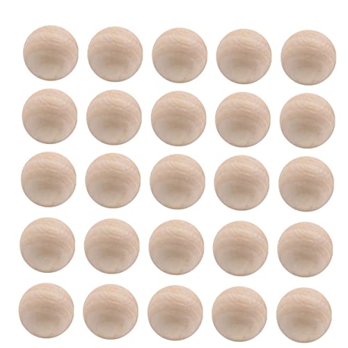 WEKAMOS 100 Stück Runde Holzperlen Naturfarbe ohne Bohrung für DIY Schmuck und Handwerk Hochwertige Holzperlen Solidem Lotusholz für Kreative Bastelprojekte und Dekorationen von WEKAMOS