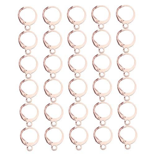 WEKAMOS 100 Stück Runde Kupfer Ohrhaken DIY Ohrschmuck Zubehör für Schmuckherstellung Goldfarbene Ohrringe für Kreative Frauen und Mädchen WEKAMOS 100 Stück Runde Kupfer Ohrhaken DIY Ohrschmuck Zubehör für Schmuckherstellung Goldfarbene Ohrringe für Kreative Frauen und Mädchen von WEKAMOS