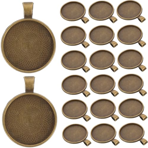 WEKAMOS 100 Stück Runde Legierung Lünette Anhänger Rohlinge mit Aufhängering Glatte Schmuckböden für DIY Schmuckherstellung Bastelfreundlich und Einfach zu Verbinden WEKAMOS 100 Stück Runde Legierung Lünette Anhänger Rohlinge mit Aufhängering Glatte Schmuckböden für DIY Schmuckherstellung Bastelfreundlich und Einfach zu Verbinden von WEKAMOS