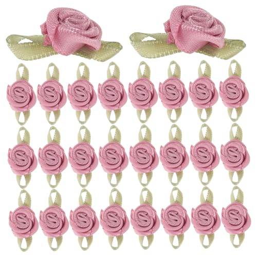 WEKAMOS 100 Stück Satinrosen mit Blättern Kleine Stoffrosen für Bastelarbeiten Handgefertigte Rosenapplikationen Vielseitige DIY Blumen für Hochzeitsdekoration und Nähverzierungen WEKAMOS 100 Stück Satinrosen mit Blättern Kleine Stoffrosen für Bastelarbeiten Handgefertigte Rosenapplikationen Vielseitige DIY Blumen für Hochzeitsdekoration und Nähverzierungen von WEKAMOS
