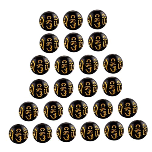WEKAMOS 100 Stück Schwarze Abstandshalter Perlen mit Bronzierter Oberfläche Runde Lose Perlen für DIY Schmuck Mala Kette und Buddhistische Armband Herstellung WEKAMOS 100 Stück Schwarze Abstandshalter Perlen mit Bronzierter Oberfläche Runde Lose Perlen für DIY Schmuck Mala Kette und Buddhistische Armband Herstellung von WEKAMOS