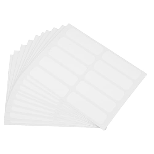 WEKAMOS 100 Stück Stoffetikettenaufkleber namensetiketten für kleidung aufkleber für kleidung Wäscheetiketten Namensschilder für waschbare Kleidung Etiketten für Kita-Bekleidung Weiß von WEKAMOS