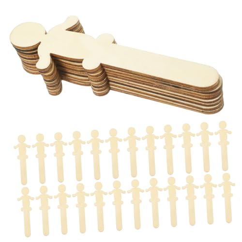 WEKAMOS 100 Stück Teiliges Holzscheiben Menschenform Unbehandelte Holzplättchen mit Glatten Kanten für Diy Bastelprojekte Bemalbar Geeignet für Schüler Party und Wohnkultur WEKAMOS 100 Stück Teiliges Holzscheiben Menschenform Unbehandelte Holzplättchen mit Glatten Kanten für Diy Bastelprojekte Bemalbar Geeignet für Schüler Party und Wohnkultur von WEKAMOS