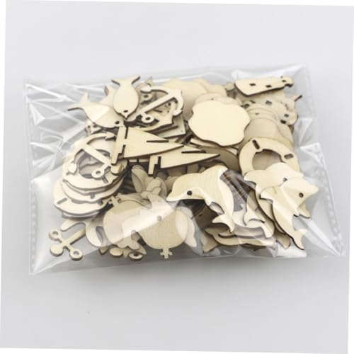 WEKAMOS 100 Stück Teiliges Holzstreuteile mit Maritimem Motiv Hohl Geschnitzte Schiff Leuchtturm Holzscheiben für Kreative DIY Bastelarbeiten Langlebige Holzornamente für Nautische von WEKAMOS