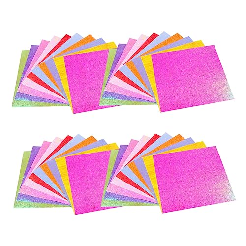 WEKAMOS 100 Stück Teiliges Origami Papier für Quadratisch Schimmerndes Bastelpapier Farben Umweltfreundlich Geruchsneutral für Diy Kunsthandwerk Dekoration und Geschenkideen von WEKAMOS