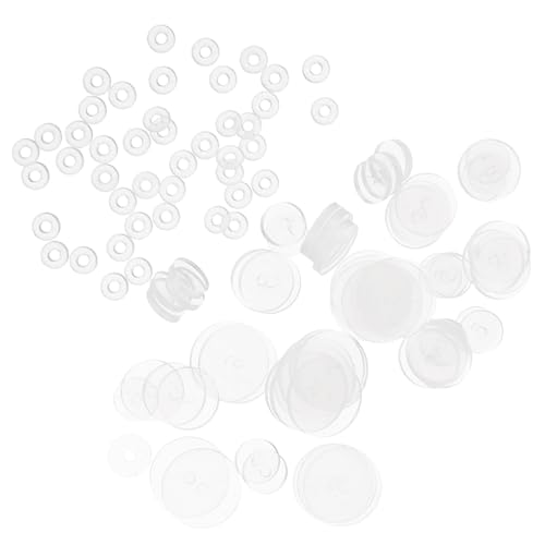 WEKAMOS 100 Stück Teiliges Silikon Ohrstecker Polster Flexibler Schutz für Ohrclips Anti sag Effekt Ersatz für Verlorene Ohrstecker Verschlüsse Transparent Angenehm und Langlebig von WEKAMOS
