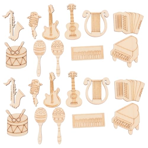 WEKAMOS 100 Stück Teiliges Unvollendete Holzscheiben in Musik Instrumentenformen Glatte Oberfläche Stabile DIY Holzplättchen für Basteln und Dekoration Sicher und Langlebig für Kreative WEKAMOS 100 Stück Teiliges Unvollendete Holzscheiben in Musik Instrumentenformen Glatte Oberfläche Stabile DIY Holzplättchen für Basteln und Dekoration Sicher und Langlebig für Kreative von WEKAMOS
