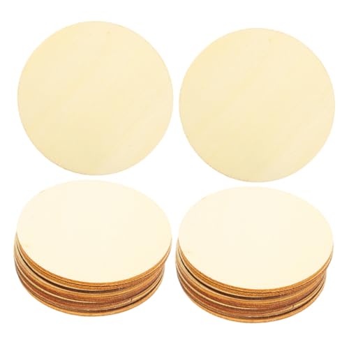 WEKAMOS 100 Stück Unlackierte Runde Holzscheiben Aus Dreischichtigem Holz Für DIY Bastelprojekte Wanddekoration Handgefertigte Holzornamente WEKAMOS 100 Stück Unlackierte Runde Holzscheiben Aus Dreischichtigem Holz Für DIY Bastelprojekte Wanddekoration Handgefertigte Holzornamente von WEKAMOS