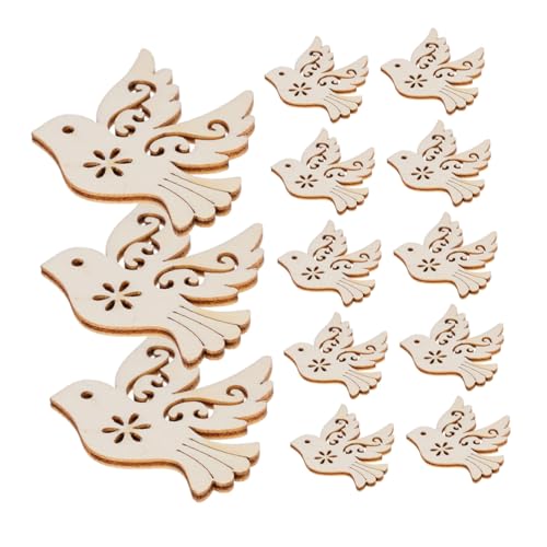 WEKAMOS 100 Stück Unvollendete Holztaube Ornamente Natürliche Hölzerne Friedenstauben Formen DIY Holzvogelausschnitte zum Bemalen Handgefertigte Holzvogelanhänger für Wandkunst und WEKAMOS 100 Stück Unvollendete Holztaube Ornamente Natürliche Hölzerne Friedenstauben Formen DIY Holzvogelausschnitte zum Bemalen Handgefertigte Holzvogelanhänger für Wandkunst und von WEKAMOS