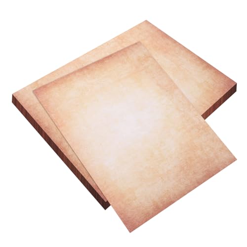 WEKAMOS 100 Stück Vintage Briefpapier Doppelseitig Bedruckt Reißfestes Scrapbooking und Journal Papier Glatte Oberfläche Druckerkompatibel für Handschriftliche Briefe und Diy Projekte von WEKAMOS