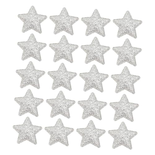 WEKAMOS 100 Stück Weihnachts Sterne Aufnäher Silber Flicken Aufbügeln DIY Applikationen Kleidung Taschen Dekoration Zubehör für Weihnachtsbasteln WEKAMOS 100 Stück Weihnachts Sterne Aufnäher Silber Flicken Aufbügeln DIY Applikationen Kleidung Taschen Dekoration Zubehör für Weihnachtsbasteln von WEKAMOS