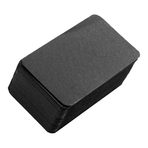 WEKAMOS 100 Stück leeres Kartenmaterial leere Spielkarten Karteikarten leer Kleine Karteikarten Mini-Notizkarten kleine Notizkarten leere Karteikarten leere Platzkarten Papier Schwarz von WEKAMOS