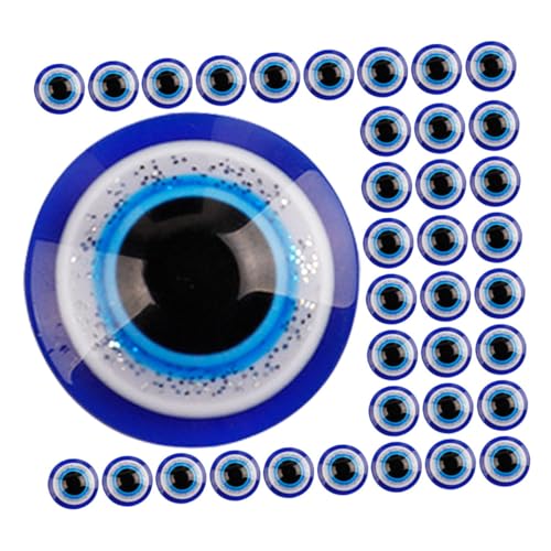 WEKAMOS 100Stücke Flachrückseitige Harz Böser Blick Perlen DIY Bastelbedarf für Schmuck Scrapbooking und Projekte Blaues Auge für Charmante Designs und Cartoon Charaktere WEKAMOS 100Stücke Flachrückseitige Harz Böser Blick Perlen DIY Bastelbedarf für Schmuck Scrapbooking und Projekte Blaues Auge für Charmante Designs und Cartoon Charaktere von WEKAMOS