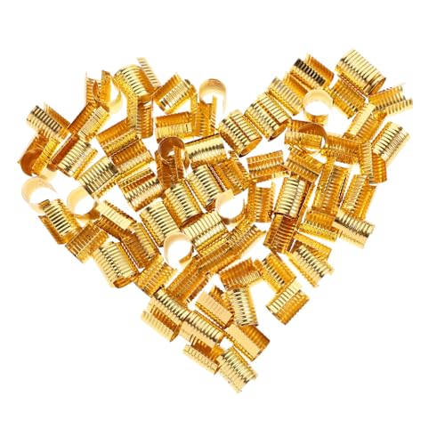 WEKAMOS 100Stücke Lederseilclips Quasten Crimps Eisen Zylindrische Lesezeichen Clip Klemmen für Schmuckherstellung Rostfrei Langlebig für DIY Projekte WEKAMOS 100Stücke Lederseilclips Quasten Crimps Eisen Zylindrische Lesezeichen Clip Klemmen für Schmuckherstellung Rostfrei Langlebig für DIY Projekte von WEKAMOS