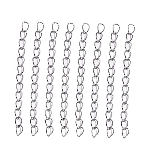 WEKAMOS 100Stücke Verlängerungskette Schmuckzubehör für Halsketten Armbänder DIY Schmuckherstellung Langlebig Rostfrei für Designs und Reparaturen WEKAMOS 100Stücke Verlängerungskette Schmuckzubehör für Halsketten Armbänder DIY Schmuckherstellung Langlebig Rostfrei für Designs und Reparaturen von WEKAMOS
