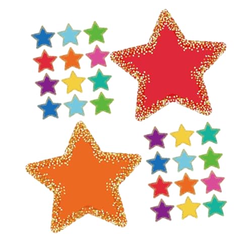 WEKAMOS 108 Blatt Stern Ausschnitt Papier für Pinnwände mit Bunten Rändern für Diy Wanddekorationen und Schulprojekte für Lehrer und Schüler Langlebig und Vielseitig von WEKAMOS