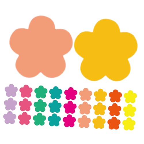 WEKAMOS 108 Stück Teiliges Blumen Papier Ausschnitt Stabilem Karton Bunte Handliche Blütenformen für Pinnwand Klassenzimmerdekoration Diy Schulprojekte Leicht Anwendbar und von WEKAMOS