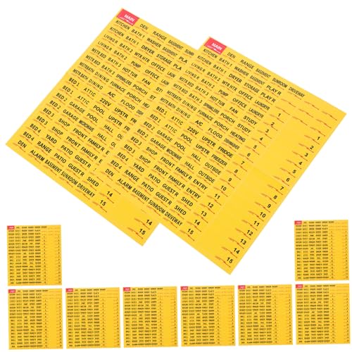 WEKAMOS 10Blätter Selbstklebende für Leistungsschalterkästen Farbige Schalttafel Aufkleber zur Klassifizierung und Identifizierung Einfache Anwendung Ordentliche von WEKAMOS