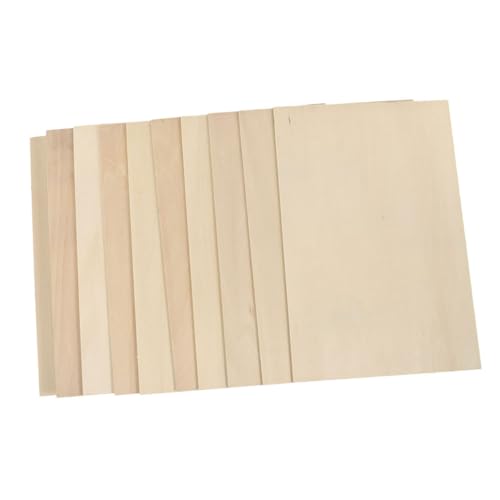 WEKAMOS 10Stücke Balsaholzplatten zum Basteln Unbehandelte Holzplatten für DIY Kunsthandwerk Modellbau und Projekte für Familie von WEKAMOS