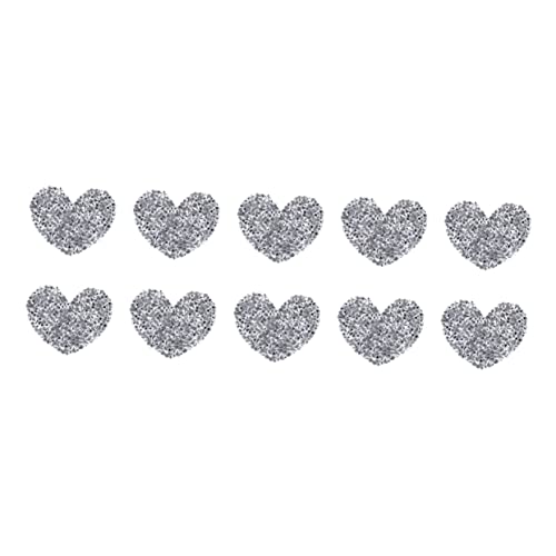 WEKAMOS 10Stücke Herz Strass Applique Patches DIY Aufnäher für Jeans Einfach zu Applikationen zur Personalisierung von Kleidung und Taschen von WEKAMOS