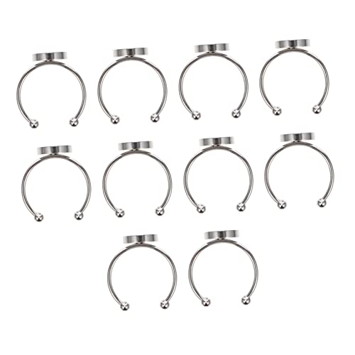 WEKAMOS 10Stücke Robuste Edelstahlringbasis für DIY Schmuckherstellung Verstellbare Ringe für Ringdesigns für Steine und Perlen Langlebige Metallringe WEKAMOS 10Stücke Robuste Edelstahlringbasis für DIY Schmuckherstellung Verstellbare Ringe für Ringdesigns für Steine und Perlen Langlebige Metallringe von WEKAMOS