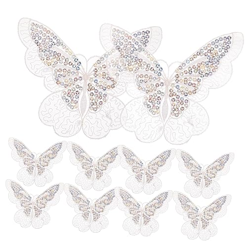 WEKAMOS 10Stücke Schmetterlings Design Organza Aufnäher Bestickte Multifunktions Kleidungsflicken für DIY Bastel und Dekorationsprojekte für Kleidung und Accessoires Robust WEKAMOS 10Stücke Schmetterlings Design Organza Aufnäher Bestickte Multifunktions Kleidungsflicken für DIY Bastel und Dekorationsprojekte für Kleidung und Accessoires Robust von WEKAMOS