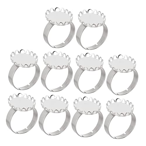 WEKAMOS 10Stücke Teiliges Ringbasen für DIY Runde Fingerringschalen zum Basteln für Schmuckgestaltungen und Ring Designs WEKAMOS 10Stücke Teiliges Ringbasen für DIY Runde Fingerringschalen zum Basteln für Schmuckgestaltungen und Ring Designs von WEKAMOS