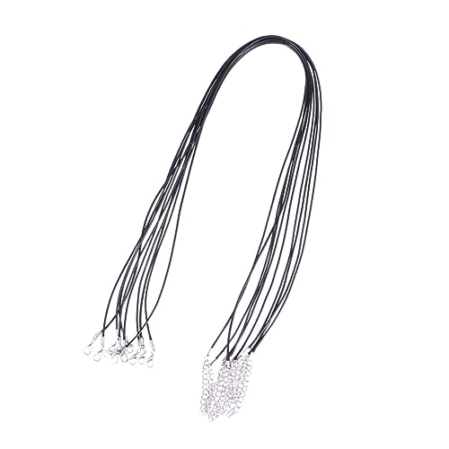 WEKAMOS 10Stücke Wachskabel Halskette Seil Schwarz mit Karabinerverschluss für DIY Schmuckherstellung und Langlebig für Anhänger und Charms WEKAMOS 10Stücke Wachskabel Halskette Seil Schwarz mit Karabinerverschluss für DIY Schmuckherstellung und Langlebig für Anhänger und Charms von WEKAMOS